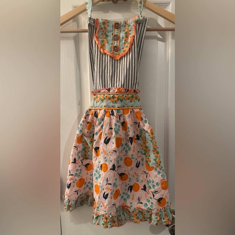 Striped and Floral Kids Dress
